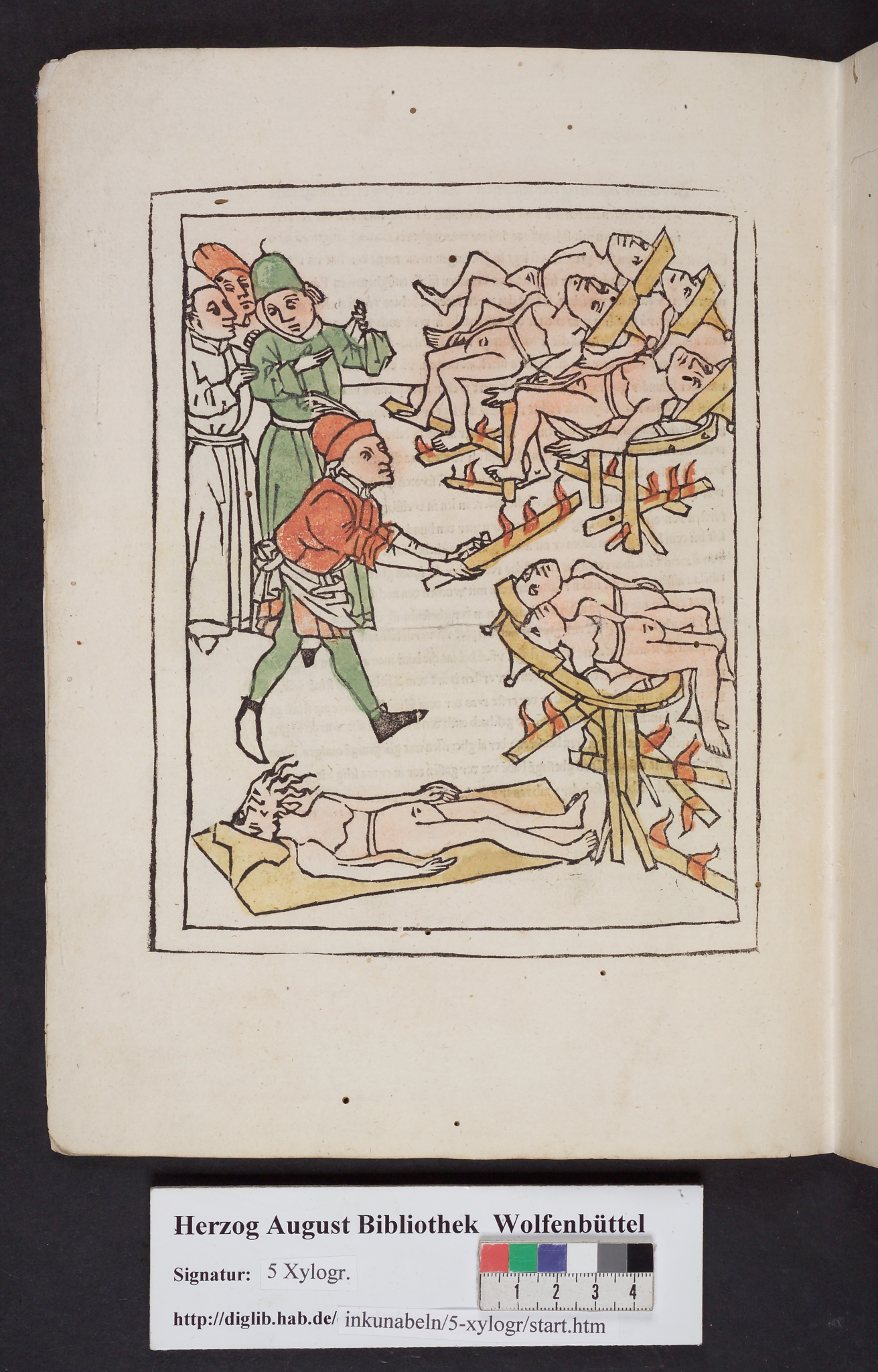 Historie von Simon zu Trient, Trient 06.09.1475: Albrecht Kunne. Exemplar: HAB, 5 Xylogr. (2)